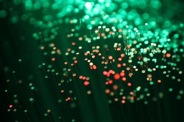 Abstract background Colorful optical fiber in green
