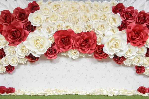 Wedding Backdrop paper roses.