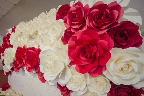 Wedding Backdrop paper roses.