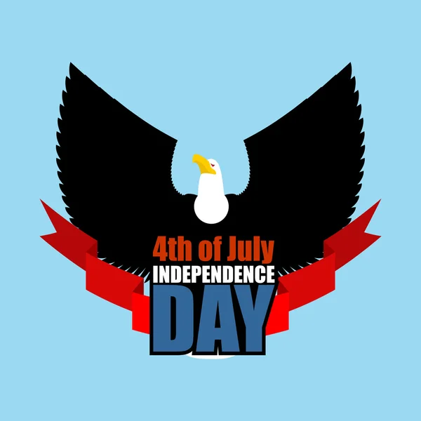 Symbol of Independence Day of America flying eagle. Bird predato