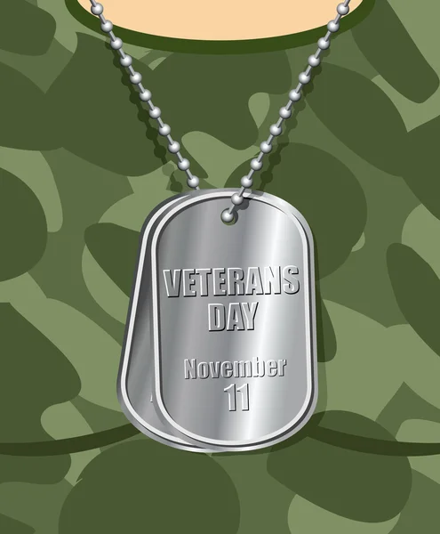 Day veteran. Army badge on his chest from soldier. Military t-sh