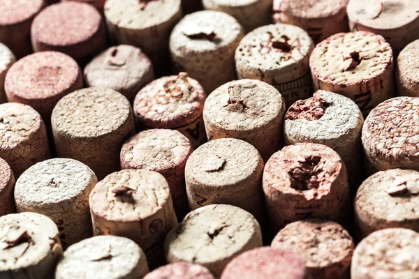 Background pattern of wine bottles corks