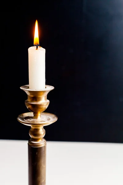 Retro candle holder with candle