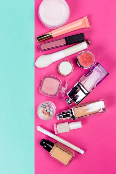 Set of colorful cosmetics