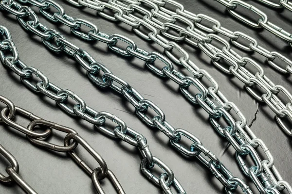 Close up of metal chains