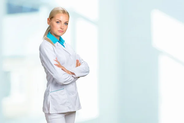 Doctor woman in medical gown