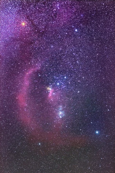 Orion Constellation and Barnard\'s Loop Nebula