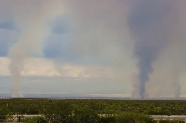 Smoke and Clouds from Wildfire in New Mexico