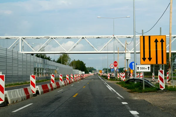 Lithuania - July 31, 2016: Road works on the route of Lithuania