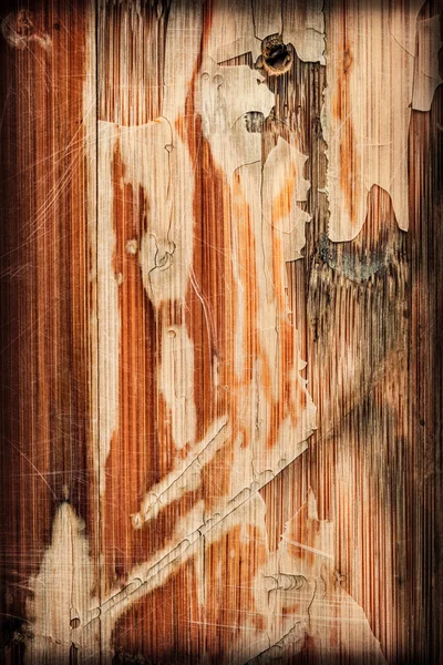 Old Varnished Wooden Panel Cracked Scratched Peeled Vignette Grunge Texture