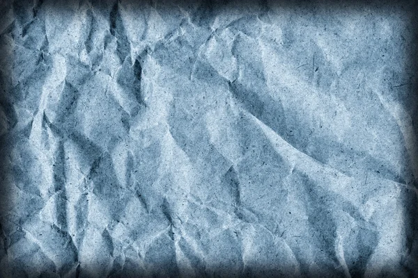 Recycle Blue Kraft Paper Bag Crumpled Vignette Grunge Texture Detail