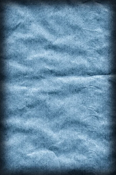 Recycle Blue Kraft Paper Bag Crumpled Vignette Grunge Texture Detail