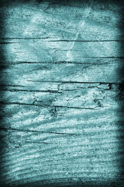 Old Knotted Weathered Cracked Rotten Wood Cyan Vignette Grunge Texture