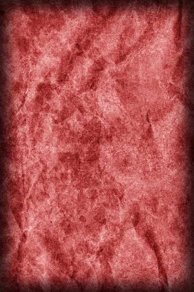 Recycle Kraft Paper Crumpled Mottled Stained Red Vignette Grunge Texture