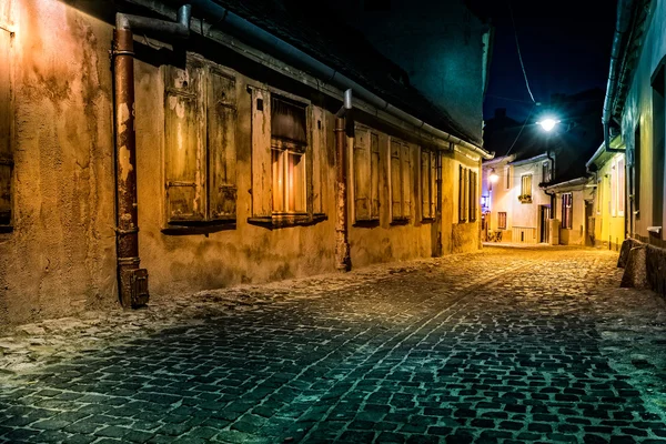 Dark alley in Sibiu, Romania