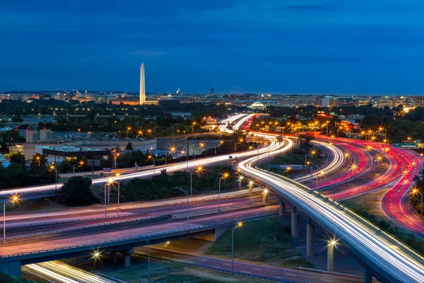 Washington D.C. cityscape at dusk