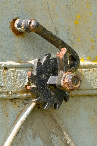 Canal lock gate metal gear cogs
