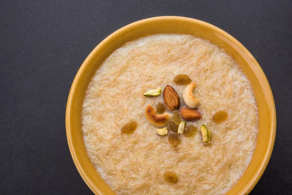 Sweet Kheer or khir payasa, gil-e-firdaus, fereni also known as Sheer Khurma Seviyan, popular sweet dish