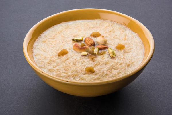 Sweet Kheer or khir payasa, gil-e-firdaus, fereni also known as Sheer Khurma Seviyan, popular sweet dish