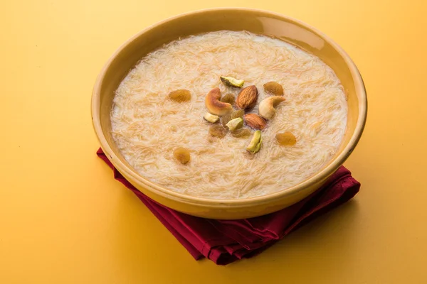 Sweet Kheer or khir payasa, gil-e-firdaus, fereni also known as Sheer Khurma Seviyan, popular sweet dish