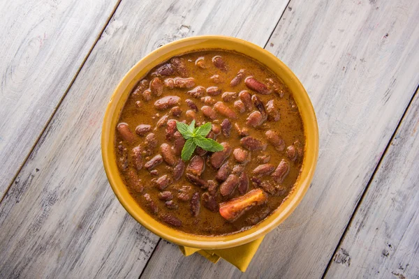 Indian food cooked red kidney beans curry or rajma or rajmah