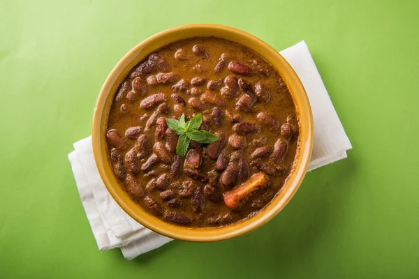 Indian food cooked red kidney beans curry or rajma or rajmah