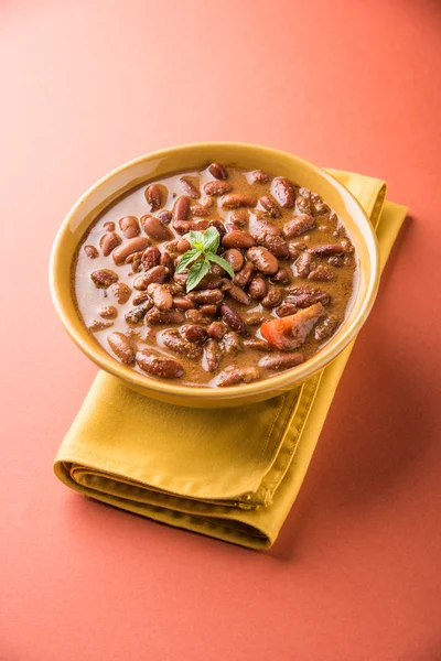 Indian food cooked red kidney beans curry or rajma or rajmah