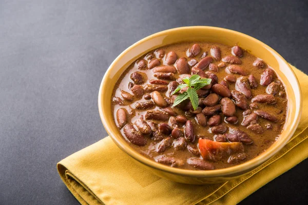 Indian food cooked red kidney beans curry or rajma or rajmah