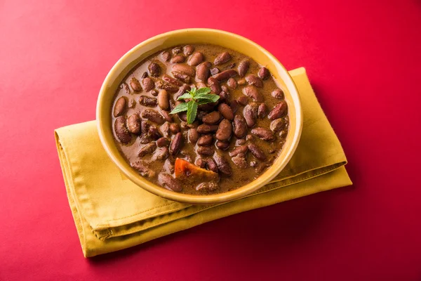 Indian food cooked red kidney beans curry or rajma or rajmah