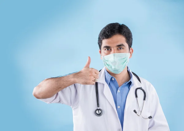 Indian male doctor and face mask