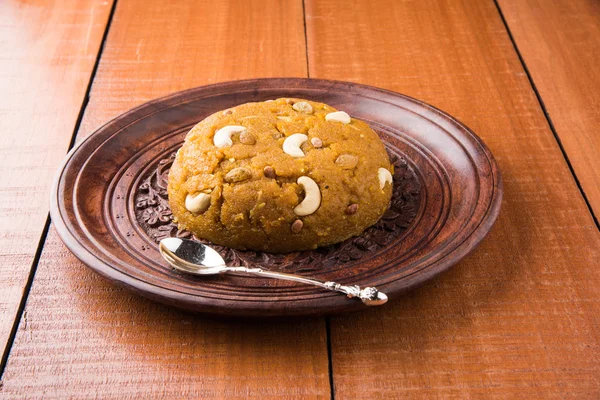 Moong Dal Halwa - a sweet dish from India, Indan Sweet Halwa made from Moong Dal, moong dal sweet sheera or shira cooked in pure ghee