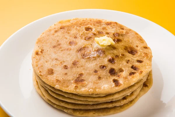 Puran poli is important sweet menu in holi festival in india, indian dessert, puran roti, indian sweet bread usually served with pure ghee