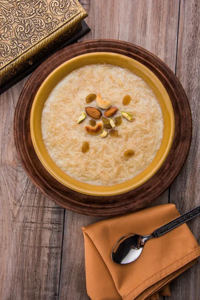 Sweet Kheer or khir payasa, gil-e-firdaus, fereni also known as Sheer Khurma Seviyan, popular sweet dish