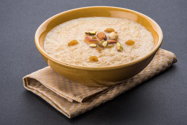 Sweet Kheer or khir payasa, gil-e-firdaus, fereni also known as Sheer Khurma Seviyan, popular sweet dish