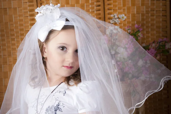 Little bride with veil