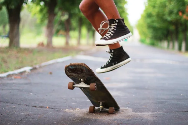 Jump on a skateboard