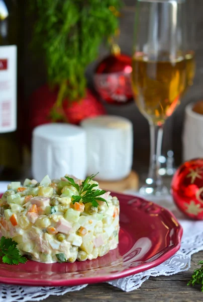 Traditional New Year\'s salad Russian and Ukrainian - Russian sal