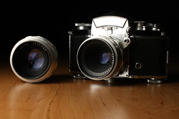 Vintage single lens reflex camera