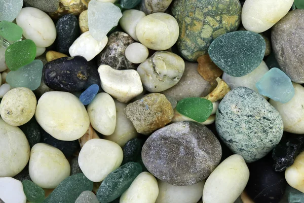 Brown, green and multi-colored stones