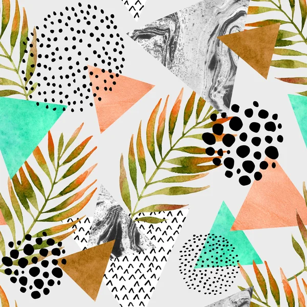 Abstract summer geometric seamless pattern