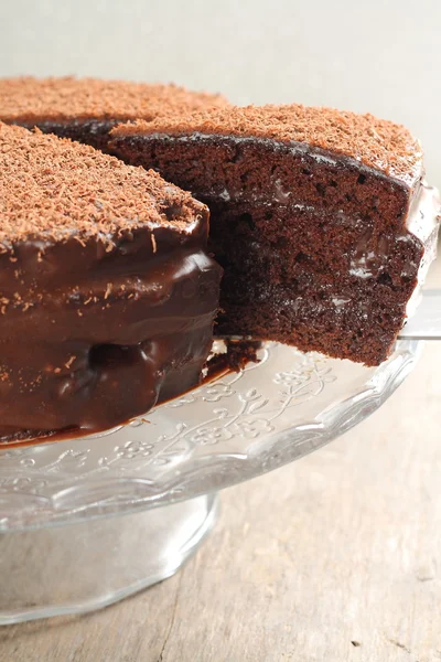Chocolate cake with chocolate cream