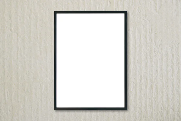 Mock up blank frame hanging on wall in room.