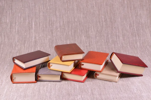 A lot of books on a linen background