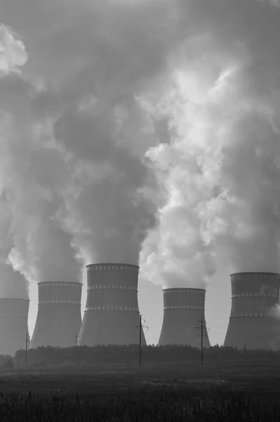 Nuclear power station and smoke from the chimney