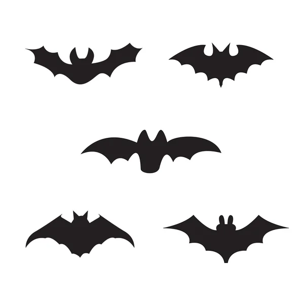 Black silhouettes of bats