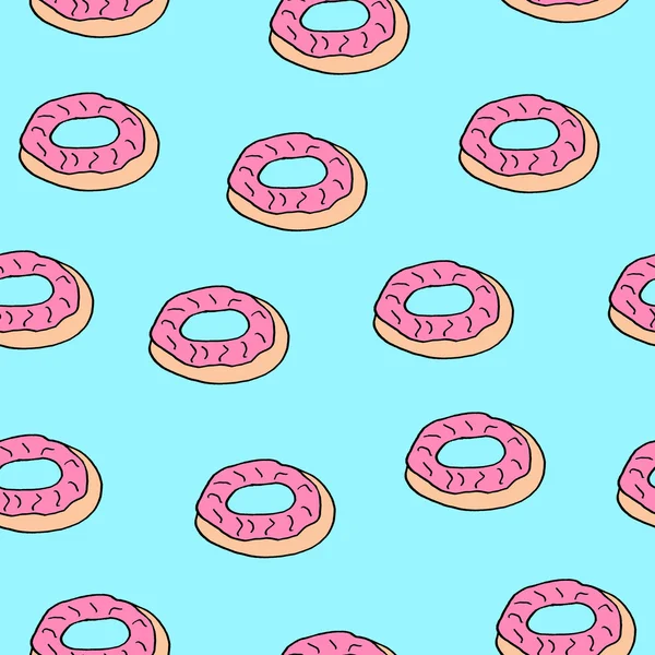 Vector seamless pattern donut