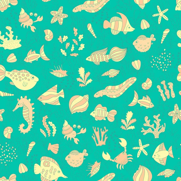 Pattern with underwater animals