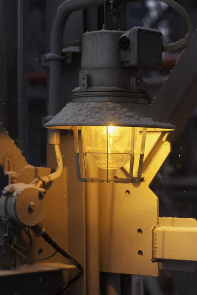 Industrial night lamp closeup