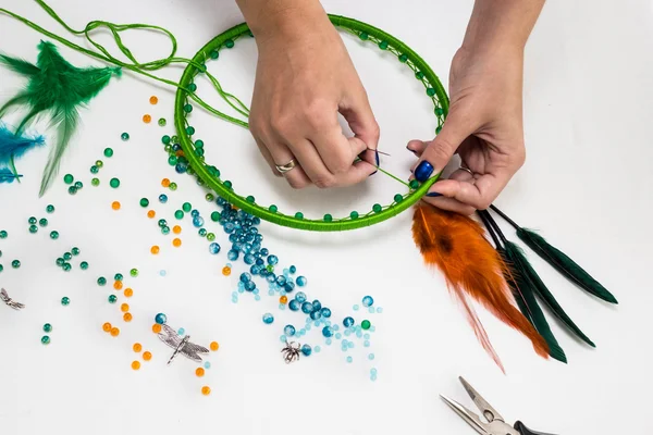 Set for making a Dreamcatcher, beads, thread
