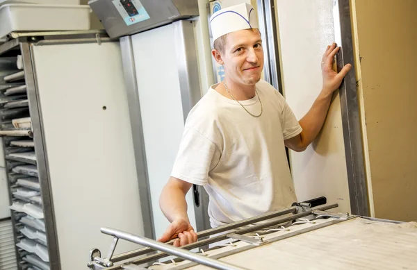 Making of bakery products in bakery shop